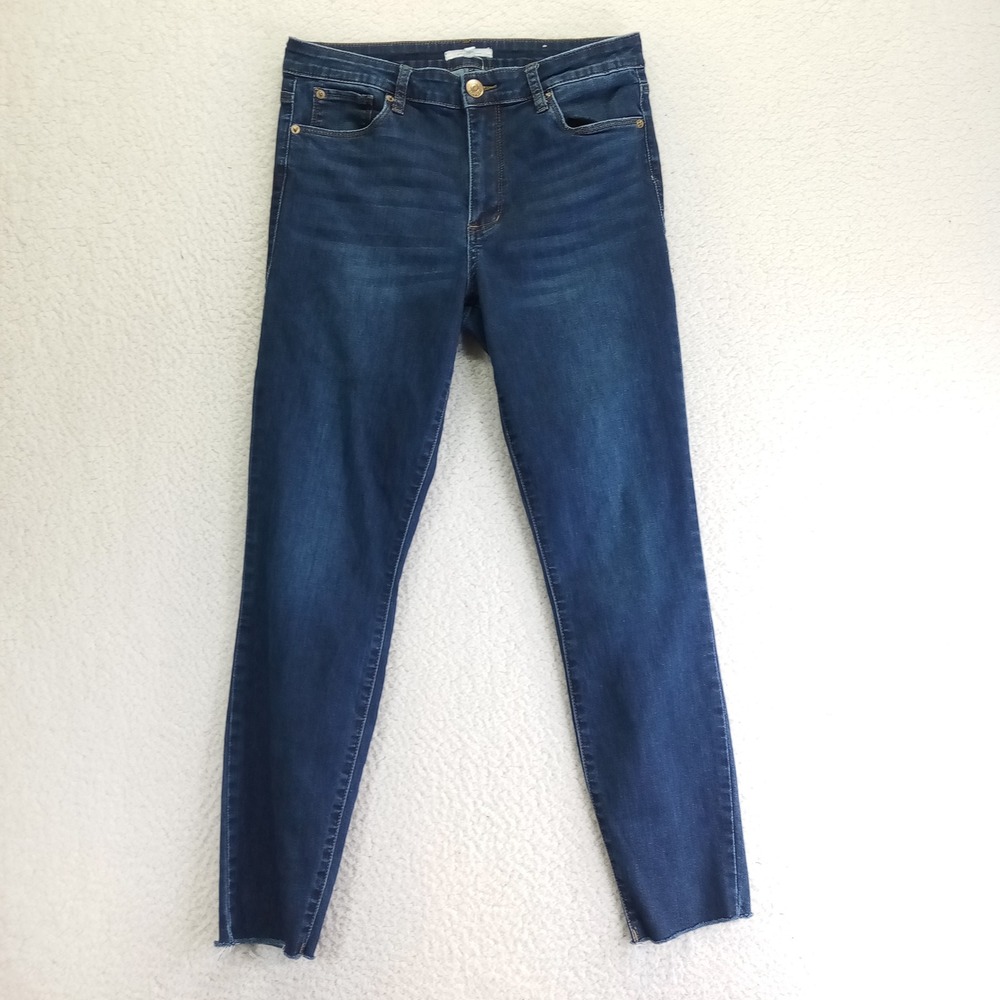 STS Blue Ellie High Rise Skinny Jeans Dark Wash Raw Hem Size 30